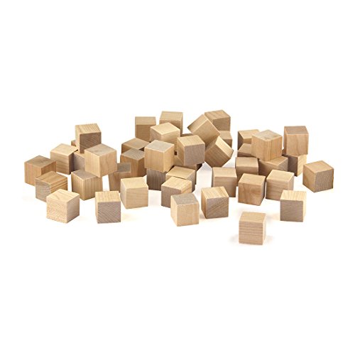 【中古】【未使用・未開封品】Hygloss Wooden Block Cubes, 1-Inch, 48 Pcs by Hygloss
