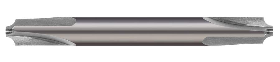 【中古】【未当てはめる・未開封品】Micro 100 CRE-125-031 3 Flute Corner Rounding Double End Mill, 0.120 Minor Diameter, 1 Shank Diameter, 0.0312 Radius, 4 Overall Length,