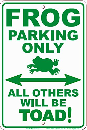 【中古】【未使用・未開封品】サイン 4 Fun Spsf Frog、小さな駐車標識