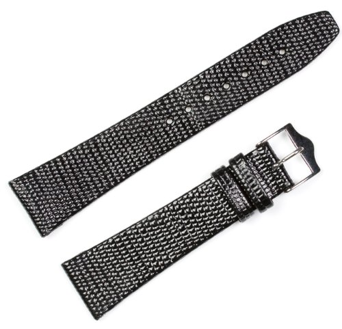 【中古】【未使用・未開封品】Lizard Grain時計バンド(フラット)ブラック10?mm???by deBeer|AJIMURA-SHOP