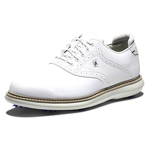 【中古】【未当て嵌める・未開封品】FootJoy Men\u0027s Traditions Golf Shoe, White/White, 13