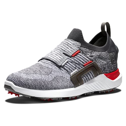 【中古】【未使用・未開封品】FootJoy Men's Hyperflex Boa Golf Shoe, Charcoal/Grey/Red, 14