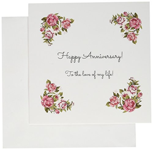 【中古】【未使用・未開封品】3dRose グリーティングカード 6 x 6インチ 6枚パック Happy Anniversary To the Love of My Life (gc_183548_1)