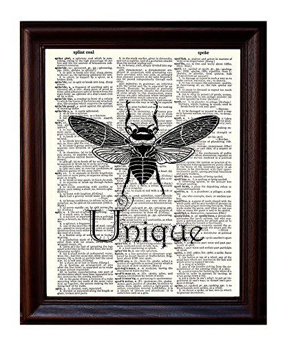 【中古】【未使用・未開封品】Bee Unique???Play on Words /インスピレーション引用???Upcycledヴィンテージ辞書紙に印刷???8?\