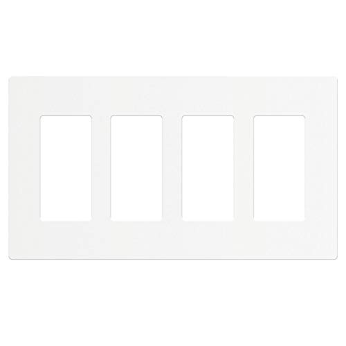 【中古】【未使用・未開封品】Enerlites 4-組ねじなし壁プレートカバー 壊れない 子どもに安全 ホワイト ライトアーモンド ブラック 4 Gang SI8834-W-STICKER 1｜AJIMURA-SHOP