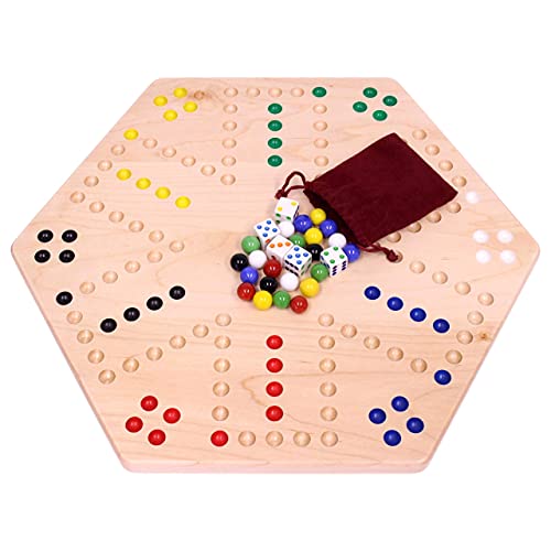 【中古】【未使用・未開封品】Maple Hand Painted 16" Aggravation (Wahoo) Game Board, Double-sided｜AJIMURA-SHOP