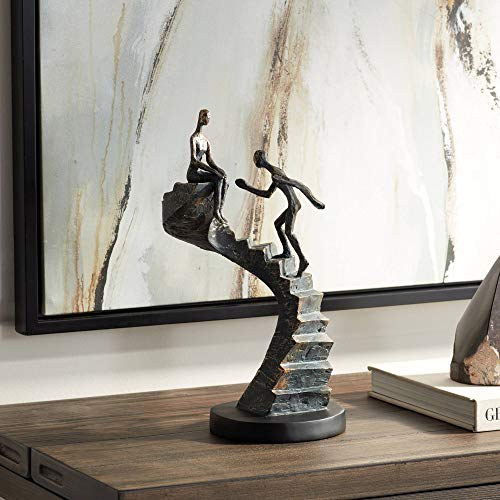 【中古】【未当て嵌める・未開封品】山登り上がり段ブロンズ13?3?/ 4?\"高Sculpture"
