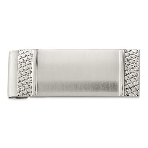 【中古】【未使用・未開封品】ステンレススチールBrushed and Texturedお金クリップ|AJIMURA-SHOP