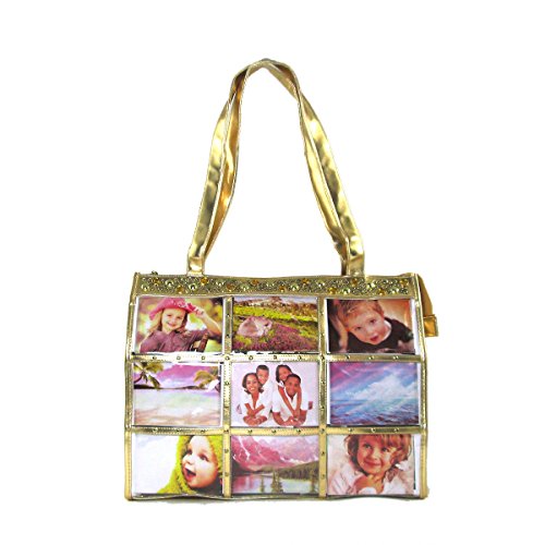 【中古】【未当て嵌める・未開封品】スタッド付き添い人ファッションメタリックフォトトートバッグ