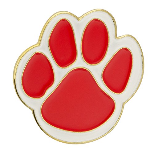 【中古】【未使用・未開封品】Pinmart 'sレッドandホワイトAnimal Paw Print Schoolマスコットエナメルラペルピン 100｜AJIMURA-SHOP