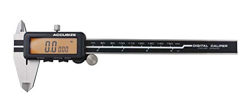 【中古】【未使用・未開封品】Accusize Industrial Tools - 6「」スーパー大画面イエローLCD電子デジタルキャリパーミリ/インチ/フラクショナル1/128「」との強力なフィットケ