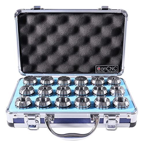 【中古】【未使用・未開封品】Accusize Industrial Tools - 1ミリメートルの20ミリメートルによるとメトリックERコレット3mmのER-32コレット18個/フィット強いアルミボックス