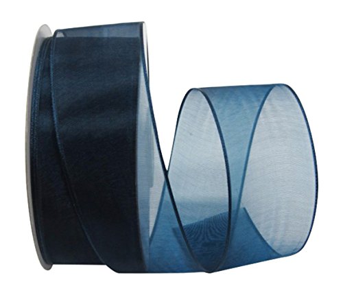 【中古】【未使用・未開封品】Ribbon Bazaar シアーオーガンザワイヤーリボン - 100%ポリエステル ワイヤーエッジリボン フローラル装飾、テーブルアレンジメント、アパレル装
