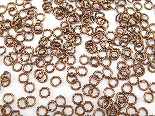 【中古】【未使用・未開封品】1000 Pack - CleverDelights 4mm Jump Rings - Antique Copper Color - 21 Gauge (.7mm Thick) by CleverDelights