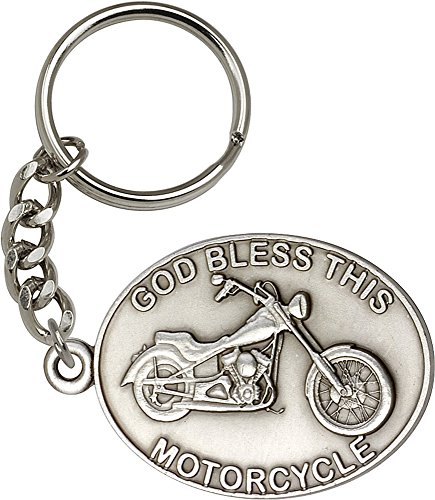 【中古】【未当て嵌める・未開封品】アンティーク銀メッキGod Bless This Motorcycle手がかりチェーン店1?1?/ 2?x 2?1?/ 4in