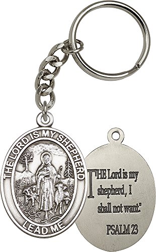 【中古】【未当て嵌める・未開封品】アンティーク銀メッキLord Is My Shepherd手がかりチェーン店1?7?/ 8?x 1?1?/ 4in
