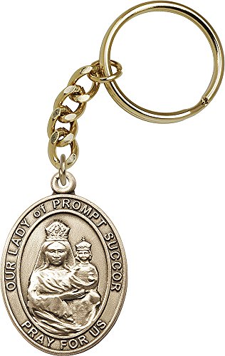 【中古】【未使用・未開封品】金メッキ酸化Our Lady ofプロンプトSuccorキーチェーン