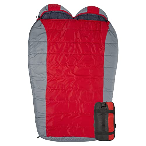 【中古】【未当て嵌める・未開封品】TETON Sports Tracker 5F Double-Wide Sleeping Bag Perfect for Camping, Hiking, and Backpacking; Free Compression Sack Included by Teton