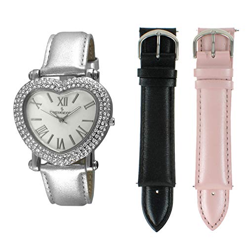 【中古】【未当て嵌める・未開封品】プジョーWomen \u0027s Heart Shaped Interchangeable Crystal Set Watch