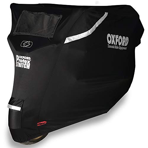 【中古】【未使用・未開封品】OXFORD PROTEX PREMIUM STRETCH FIT OUTDOOR MOTORCYCLE COVER EXTRA LARGE CV163 - FREE CARGO NET by Oxford