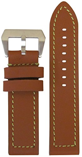 【中古】【未当て嵌める・未開封品】26?粍 XXLスイス連邦雨合羽タンなめし革Watch Band with緑であること編み目135?/ 90?26?/ 26