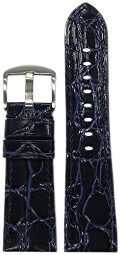 【中古】【未使用・未開封品】26?mm XL Panatimeダークブルー光沢Radiomirスタイル本革Watch Band with Gator Print and Matchステッチ26?/ 22?135?/ 85｜AJIMURA-SHOP
