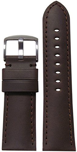【中古】【未使用・未開封品】26?mm PanatimeダークブラウンHeavy Padded Genuine Leather Soft Calf Watch Band with Matchステッチ26?/ 24?125?/ 75