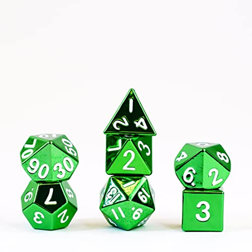 【中古】【未使用・未開封品】Metal Dice 7-Die Polyhedral Set: 16mm - Green (7) Metallic Dice Games|AJIMURA-SHOP