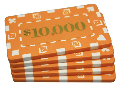 【中古】【未使用・未開封品】デノミネート長方形ポーカーチップ札 $10000 オレンジ5枚｜AJIMURA-SHOP