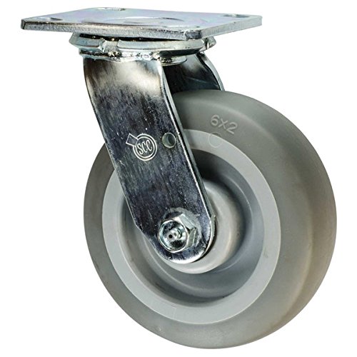 【中古】【未使用・未開封品】Service Caster SCC-30CS620-TPRR-F Swivel Caster, Thermoplastic Rubber Flat Tread Wheel, 6 x 2 Size by Service Caster