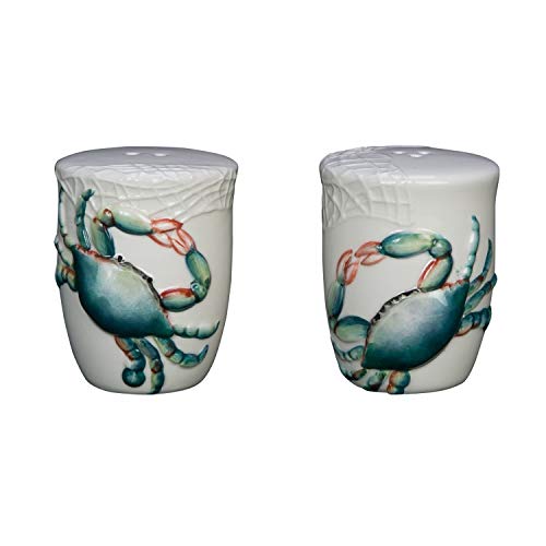 【中古】【未使用・未開封品】Blue Crab Design Salt & Pepper Shaker Set by Beachcombers｜AJIMURA-SHOP