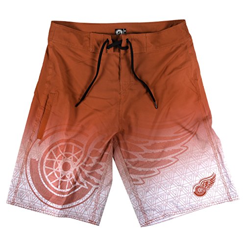 【中古】【未使用・未開封品】Detroit Red Wings NHL「グラデーション」メンズBoardshorts Swim Trunks S レッド