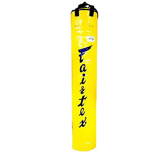 【中古】【未当て嵌める・未開封品】(Yellow) - Fairtex UNFILLED HB1.8m - 6フィート Muay Thai Banana Bag Yellow Heavy Punching Bag for Kick Boxing MMA K1