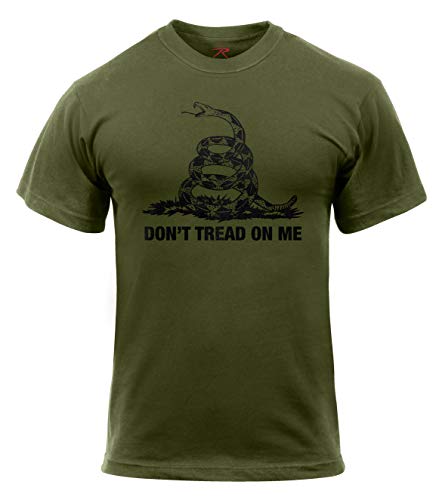 【中古】【未使用・未開封品】（ロスコ） ROTHCO　プリントTシャツ　ROTHCO　VINTAGE BLACK &lsquo;DON'T　TREAD　ON　ME&rsquo;　T-SHIRT　オリーブ　〔67707・67708・67708・67709〕 (｜AJIMURA-SHOP