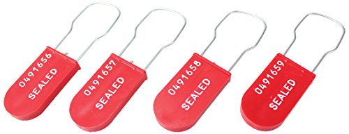 【中古】【未使用・未開封品】Accuform Signs TLS123RD Plastic Padlock Wire Seals, Printed SEALED and Random Start Sequential Numbering, Red (Pack of 100) by Accuform