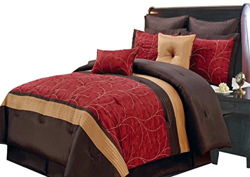 【中古】【未使用・未開封品】Sheetsnthings 12?PC KingサイズアトランティスレッドBed in aバッグIncluding :掛け布団セットとシートセット。 キング レッド