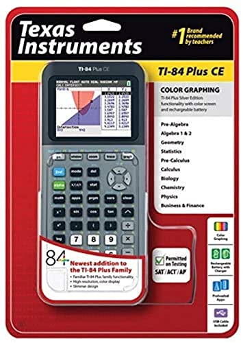 【中古】【未当てはめる・未開封品】Texas Instruments TI-84 Plus CE Silver Graphing Calculator by Texas Instruments