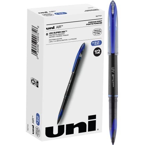 【中古】【未使用・未開封品】Uni-Ball Air 12-Pack Rollerball Writing Pen, Blue|AJIMURA-SHOP