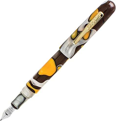 【中古】【未使用・未開封品】Conklin オールアメリカン万年筆 中字ペン先 イエローストーン (CK71402) イエロー