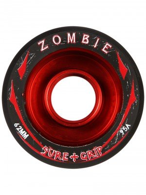 【中古】【未使用・未開封品】(Max (62mm x 42mm), Red (95A)) - Sure-Grip Zombie Wheels