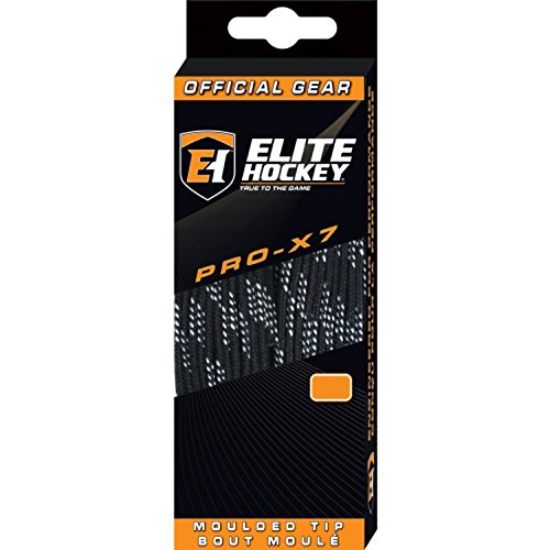 【中古】【未使用・未開封品】Elite Hockey PRO-X7 スケート靴紐 (X7-ブラック、108インチ)|AJIMURA-SHOP