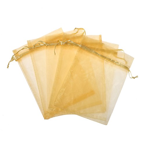 【中古】【未使用・未開封品】KUPOO Lot of 50 4 x 6Drawstring Organza Pouch Strong Wedding Favor Gift Candy Bag (gold) by KUPOO画像