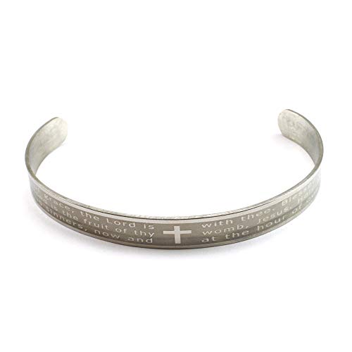 【中古】【未使用・未開封品】RosaryMart Hail Mary 祈り カフブレスレット