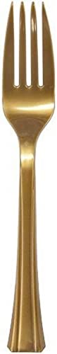 【中古】【未使用・未開封品】Lillian Tablesettings 48 Count Premium Plastic Fork, Gold by Lillian Tablesettings