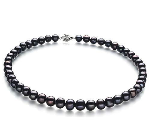 【中古】【未当て嵌める・未開封品】PearlsOnly???Kaitlyn黒いこと8???9?粍真水育てるパール首飾り