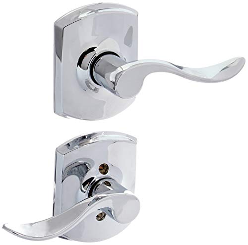 【中古】【未使用・未開封品】Schlage f10-acc-grwアクセントPassageドアレバーSet with Decorative Greenwichローズ、 F10-ACC-GRW 1