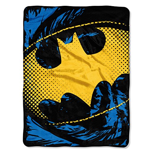 【中古】【未使用・未開封品】Micro Raschel Throws - DC Comic - Batman Ripped Shield Fleece New 282896画像