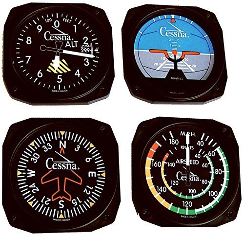 【中古】【未使用・未開封品】Trintec Cessna Classic Aircraft Instrument Coasters Model CES-9075 by Trintec