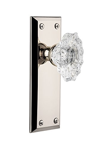 【中古】【未使用・未開封品】Grandeur Fifth Avenueプレートwithビアリッツノブ、ダブルダミー、ポリッシュニッケル