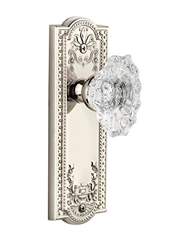 【中古】【未使用・未開封品】Grandeur Parthenonプレートwithビアリッツノブ、ダブルダミー、ポリッシュニッケル